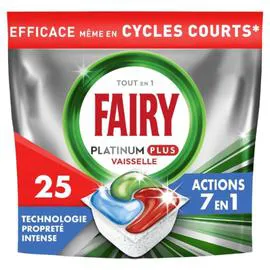 FAIRY Capsules Lave Vaisselle Tout en 1 Platinum plus Technologie Propreté Intense x25