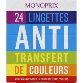 MONOPRIX Lingettes anti transfert de couleur x24