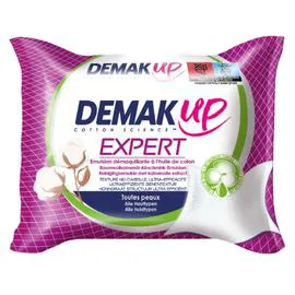 DEMAK'UP Lingettes démaquillantes visage/yeux l'unité