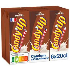 CANDIA, CANDY'UP Boisson lactée au chocolat 6x20cl