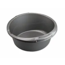  Bassine ronde gris métal 10l