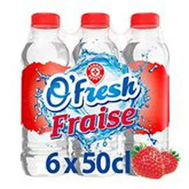 MARQUE REPÈRE, O'FRESH Eau aromatisée Fraise 6x50cl