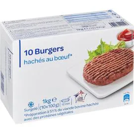 CARREFOUR Hachés au boeuf 10x100g