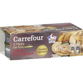 CARREFOUR Pâté de foie et de campagne 4x80g