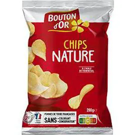 BOUTON D'OR Chips nature 200g