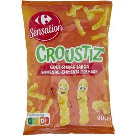 CARREFOUR SENSATION Biscuits apéritif crousti'z emmental 90g