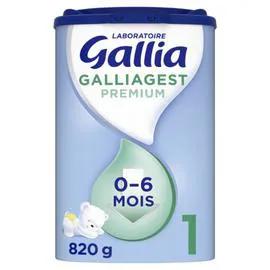 GALLIA Lait bébé en poudre 1er âge 0-6 mois gest Premium 820g