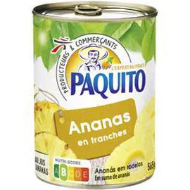 PAQUITO Ananas en tranches 340g