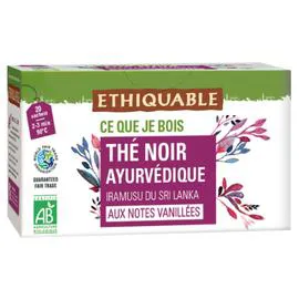 ÉTHIQUABLE Thé noir au note vanillé Bio 36g
