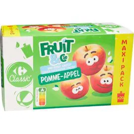 CARREFOUR Compote pomme sans sucres ajoutés 20x90g