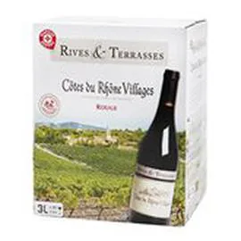  AOC Côtes du Rhône vin rouge Rives & Terrasses 3l
