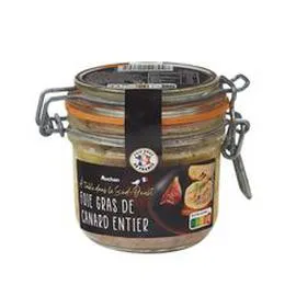 AUCHAN Foie gras de canard entier du Sud-Ouest IGP à l'ancienne 180g