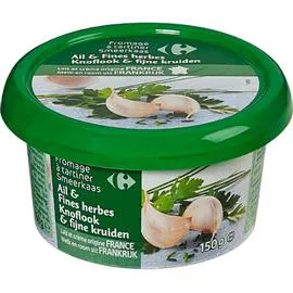CARREFOUR CLASSIC' Fromage à Tartiner Ail Et Fines Herbes 150g