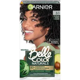 GARNIER, BELLE COLOR Coloration Cheveux Permanente 3.1 Châtain Foncé Cendré l'unité