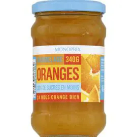 MONOPRIX Marmelade d'oranges 30% de sucres en moins 340g