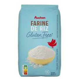 AUCHAN MIEUX VIVRE Farine de riz sans gluten 500g