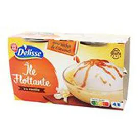 MARQUE REPÈRE, DÉLISSE Ile flottante Crème anglaise 4x100g