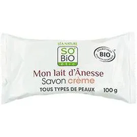 LÉA NATURE, SO'BIO ÉTIC Savon crème lait d'anesse SoBIO Distrinat 100ml