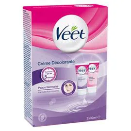 VEET Crème décolorante spécial visage, peaux normales 2x30ml