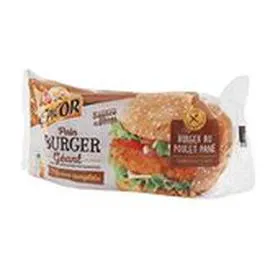 MARQUE REPÈRE, ÉPI D'OR Pain pour hamburger Géant au Pain Complet x4 330g