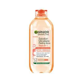 GARNIER, SKINACTIVE Eau Micellaire Peeling Doux Tout En 1 Nettoie + Démaquille + Exfolie En Douceur 400ml