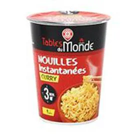 MARQUE REPÈRE, TABLES DU MONDE Nouilles Asiatiques Curry cup 61,5g