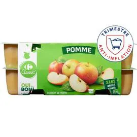 CARREFOUR CLASSIC' Compote pomme 16x100g