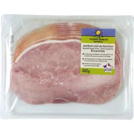 FILIÈRE QUALITÉ CARREFOUR Jambon cuit au torchon avec couenne 480g