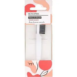 MONOPRIX Prince à épiler mors biais avec brosse à sourcils l'unité