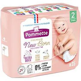 POMMETTE Couches Premium New Born, taille 2 : 3 x35