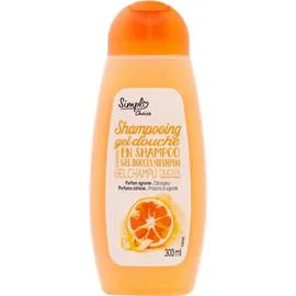 CARREFOUR SIMPL Gel douche shampooing agrume 300ml
