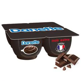 DANONE, DANETTE Crème dessert chocolat noir 4x125g