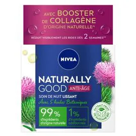 NIVEA, NATURALLY GOOD Crème soin nuit anti-rides bardane & argan Bio 50ml