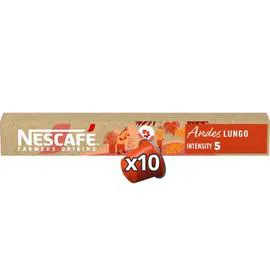 NESCAFÉ, FARMERS ORIGINS Capsules de café Andes Lungo intensité 5 x10