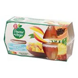 MARQUE REPÈRE, DOUCEUR DU VERGER Fruits au sirop Douceur Verger Coupelles du soleil 4x70g