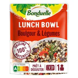 BONDUELLE Plat cuisiné lunch bowl au boulgour et légumes 250g