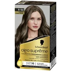 SCHWARZKOPF, OLEO SUPREME Coloration Capillaire 5-54 Châtain Clair Cendré l'unité