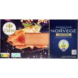 CARREFOUR EXTRA Saumon fumé Norvège 450g