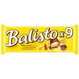 BALISTO Barres chocolatées au lait, miel et amandes 9x18,5g