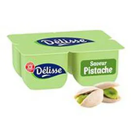 MARQUE REPÈRE, DÉLISSE Crème dessert Pistache 4x125g