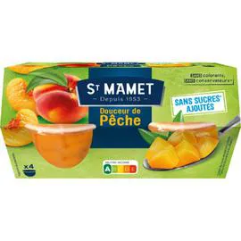ST MAMET Fruits au sirop pêche 4x113g
