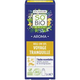 LÉA NATURE, SO'BIO ÉTIC Huile Essentielle Roll-On Voyage Tranquille aux 7 huiles Essentielles Bio 5ml