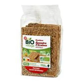 MARQUE REPÈRE, BIO VILLAGE Biscuits Crackers Bio 3 graines 200g