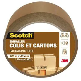 3M, SCOTCH Adhésif d'emballage 100m x 48 mm l'unité