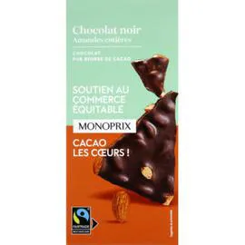 MONOPRIX Chocolat noir amandes entières 200g