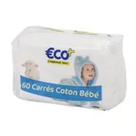 ECO+ Carré coton bébé x60