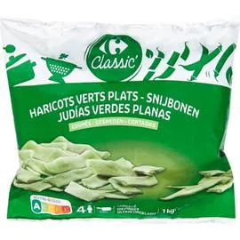 CARREFOUR CLASSIC' Haricots verts plats coupés 1kg