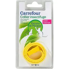 CARREFOUR Collier pour chat insectifuge pour extraits de margosa l'unité