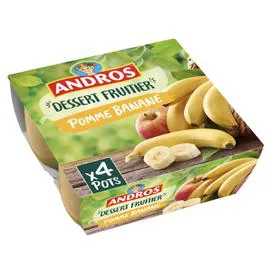 ANDROS Compote pomme banane 4x100g