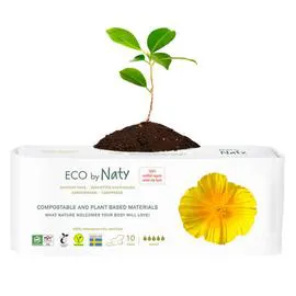 ECO BY NATY Serviettes Hygiéniques Nuit X10 x10